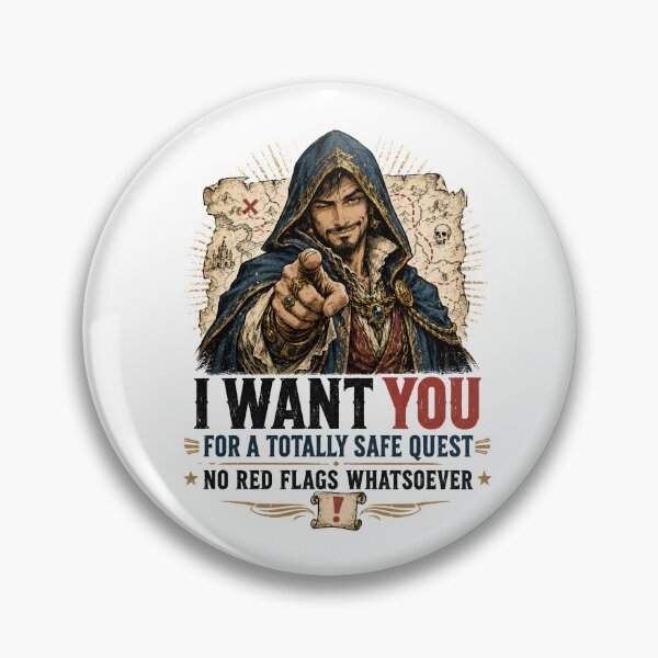 Artikelvorschau, Totally Safe Quest Rogue Recruitment Parodie-Design entworfen und verkauft von Fenay Designs.