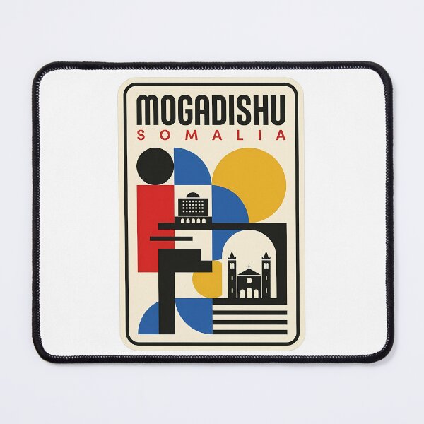 Item preview, Vintage Mogadishu Somalia Retro Geometric Cityscape designed and sold by k3rstman1.