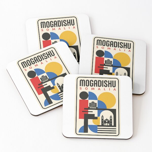 Item preview, Vintage Mogadishu Somalia Retro Geometric Cityscape designed and sold by k3rstman1.