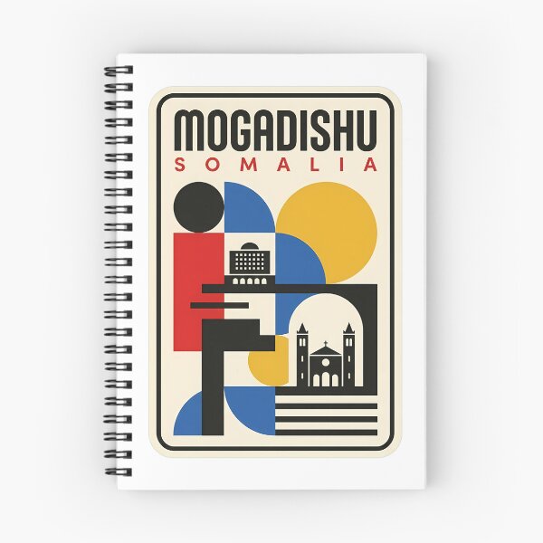 Item preview, Vintage Mogadishu Somalia Retro Geometric Cityscape designed and sold by k3rstman1.