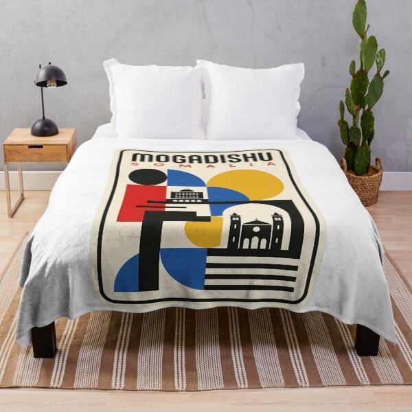 Item preview, Vintage Mogadishu Somalia Retro Geometric Cityscape designed and sold by k3rstman1.