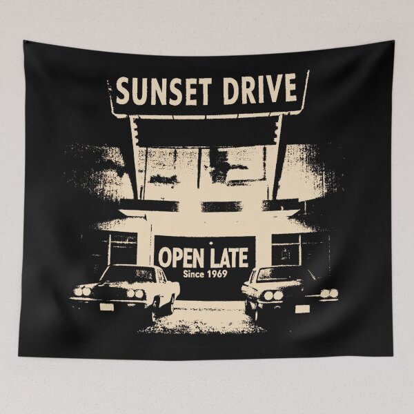 Item preview, 1969 Classic Muscle Car Sunset Drive Beige Grunge designed and sold by EdGraphy.