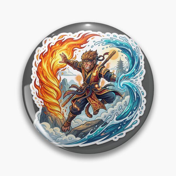 Item preview, Monkey Martial Arts Cultivator Anime Sticker designed and sold by uegi.