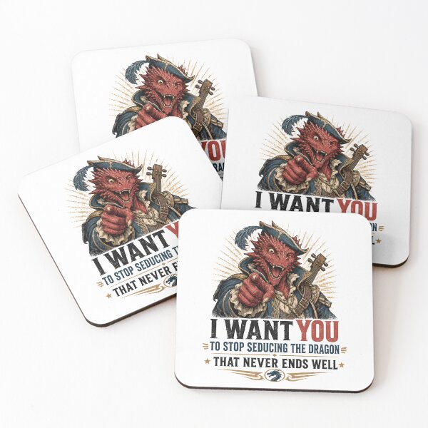 Item preview, Stop Seducing The Dragon Dragonborn Bard Parody Art designed and sold by Fenay Designs.