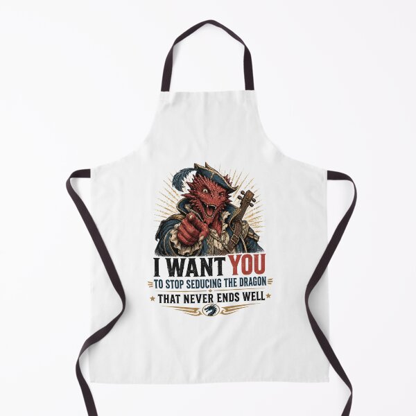 Item preview, Stop Seducing The Dragon Dragonborn Bard Parody Art designed and sold by Fenay Designs.