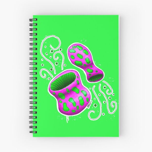 Item preview, Pink and Green Trippy Mushroom Pair designed and sold by TheMossAndMermaid.