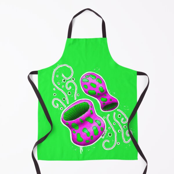 Item preview, Pink and Green Trippy Mushroom Pair designed and sold by TheMossAndMermaid.