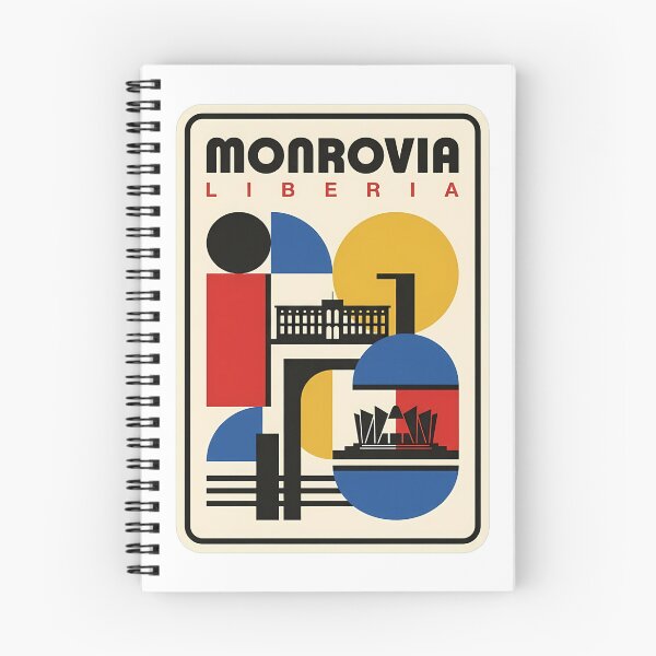 Item preview, Retro Geometric Monrovia Liberia Travel Poster Style designed and sold by k3rstman1.