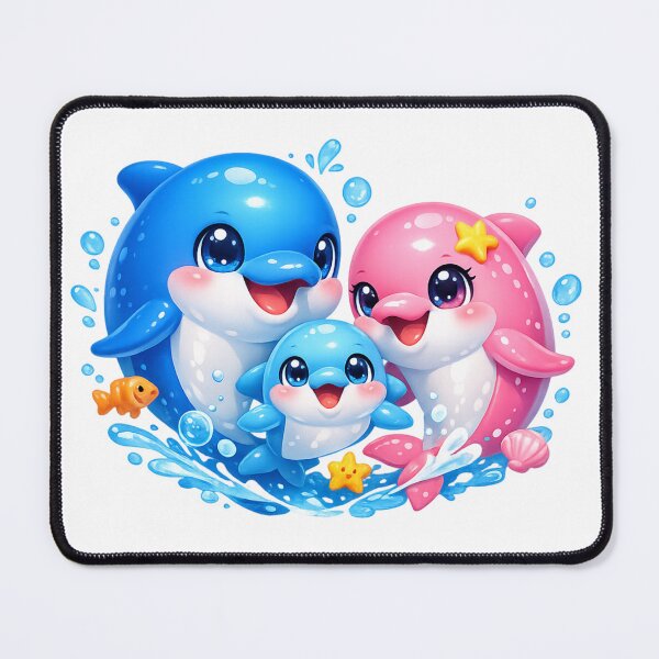 Item preview,  t shirt design  Cute Kawaii Dolphin Family Collection designed and sold by krujoArt.