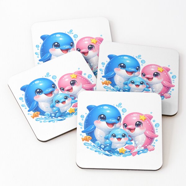 Item preview,  t shirt design  Cute Kawaii Dolphin Family Collection designed and sold by P jo.