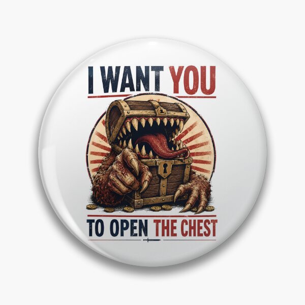 Item preview, I Want You To Open The Chest Mimic Monster Graphic designed and sold by Fenay Designs.