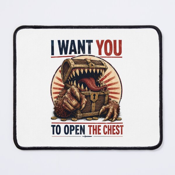 Item preview, I Want You To Open The Chest Mimic Monster Graphic designed and sold by Fenay Designs.
