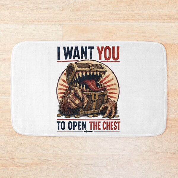 Item preview, I Want You To Open The Chest Mimic Monster Graphic designed and sold by Fenay Designs.