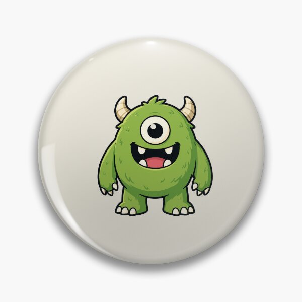 Item preview, Cute Green One Eyed Monster Funny Cartoon Creature Design designed and sold by American Spirit.
