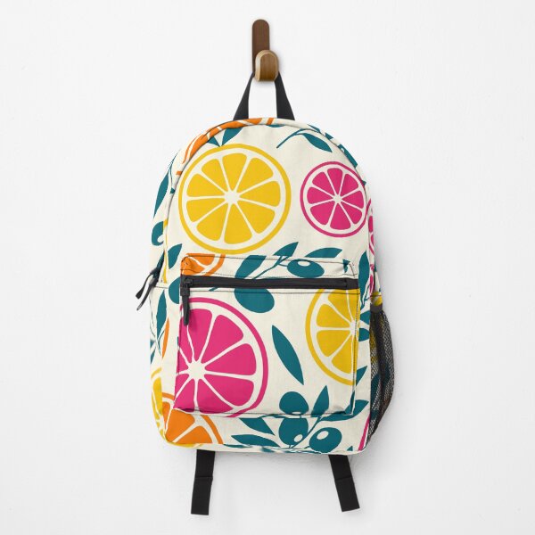 Item preview, Vibrant Retro Citrus Fruits and Olive Branches Seamless Pattern designed and sold by DiNata.