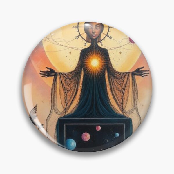 Item preview, Spiritual Statue, Universe and Chakras | Cosmic Energy Illustration designed and sold by RAISC.