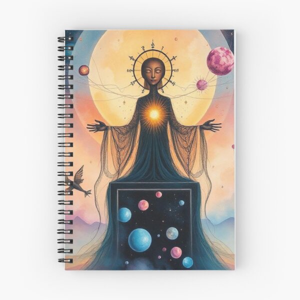 Item preview, Spiritual Statue, Universe and Chakras | Cosmic Energy Illustration designed and sold by RAISC.