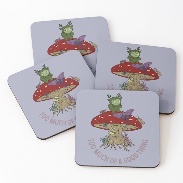 Item preview, Forest Spirit on Fly Agaric Mushroom Folk Art Graphic  designed and sold by LeshanArt.