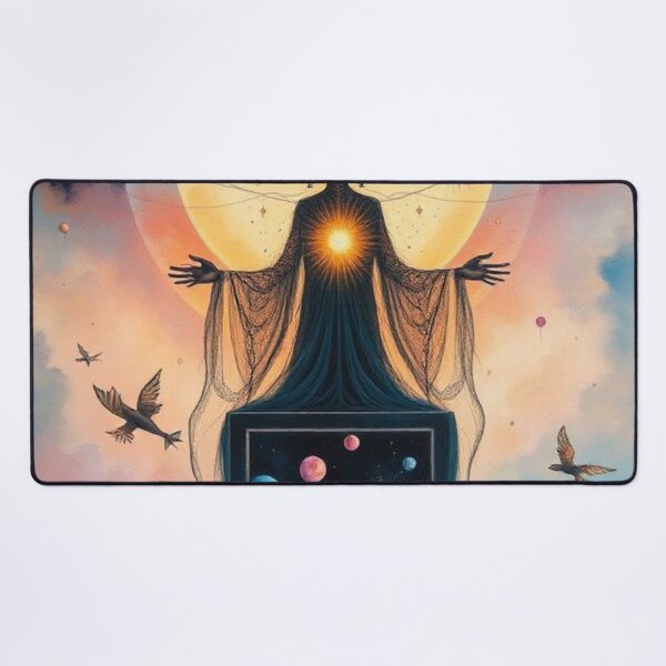 Item preview, Spiritual Statue, Universe and Chakras | Cosmic Energy Illustration designed and sold by RAISC.