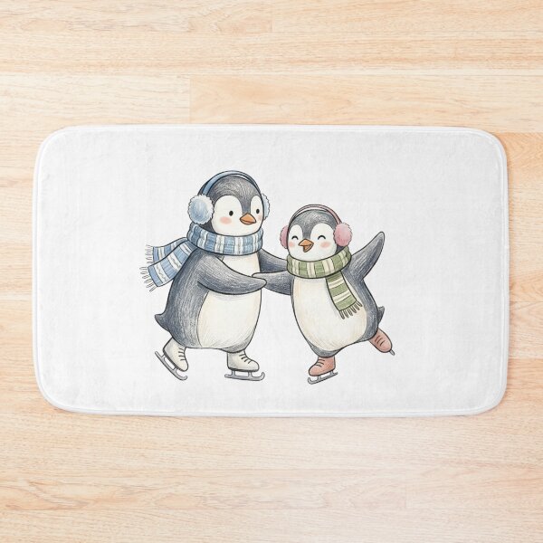 Item preview, Cute Penguins Ice Skating - Winter Magic Friends designed and sold by TaiwanMemory.