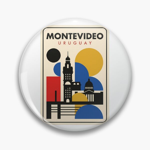 Item preview, Retro Montevideo Uruguay Geometric City Skyline designed and sold by k3rstman1.