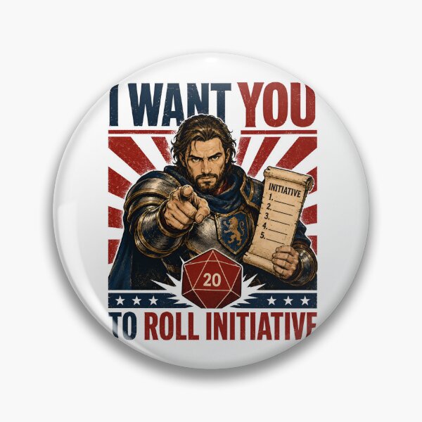 Item preview, I Want You To Roll Initiative Paladin Fighter Art designed and sold by Fenay Designs.