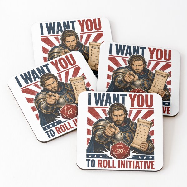 Item preview, I Want You To Roll Initiative Paladin Fighter Art designed and sold by Fenay Designs.