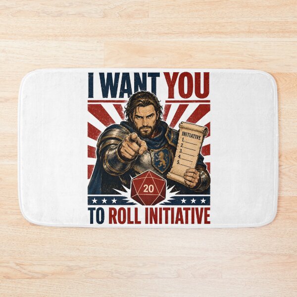 Item preview, I Want You To Roll Initiative Paladin Fighter Art designed and sold by Fenay Designs.