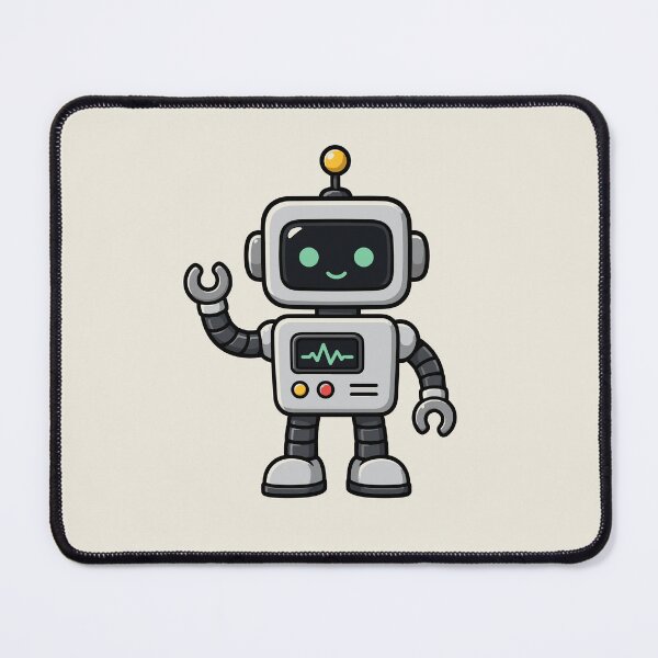 Item preview, Cute Retro Robot with Mint Green Face and Screen Tech Design designed and sold by American Spirit.