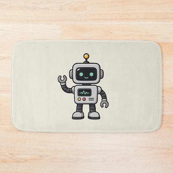 Item preview, Cute Retro Robot with Mint Green Face and Screen Tech Design designed and sold by American Spirit.