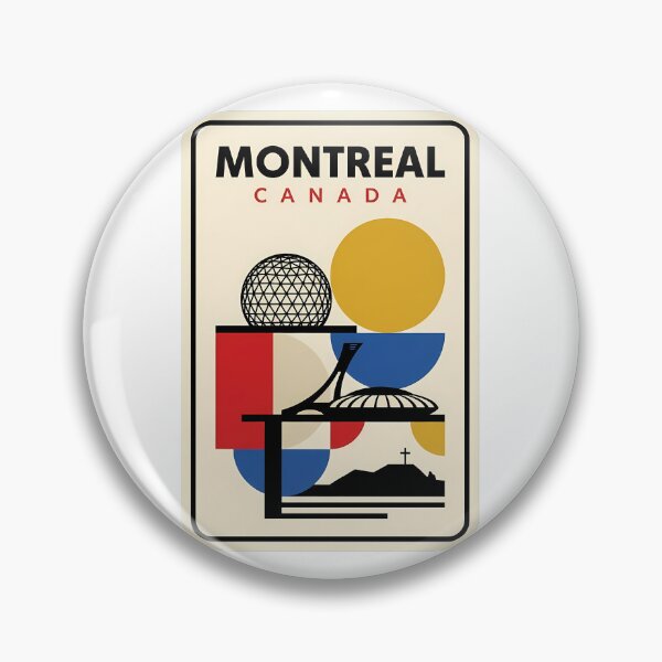 Item preview, Montreal Canada Retro Geometric Cityscape Landmarks designed and sold by k3rstman1.