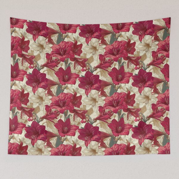 Item preview, Trendy Amaryllis Print - Hawaiian Flower Pattern   - Christmas Gifts For Her designed and sold by RoyalStarsPatts.