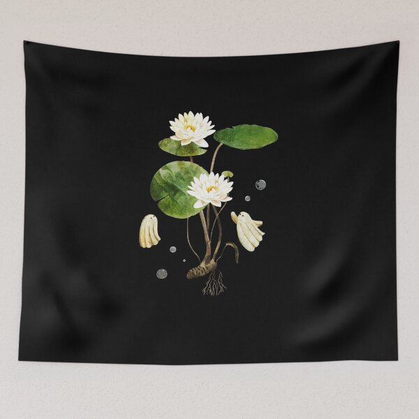 Item preview, Water Lily Ghosts Botanical Illustration Study designed and sold by katherineblower.