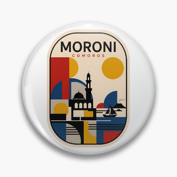 Item preview, Vintage Moroni Comoros Geometric Travel Cityscape designed and sold by k3rstman1.