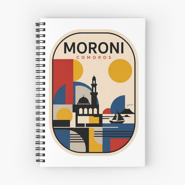 Artikelvorschau, Vintage Moroni Komoren Geometrische Reise Stadtlandschaft entworfen und verkauft von k3rstman1.