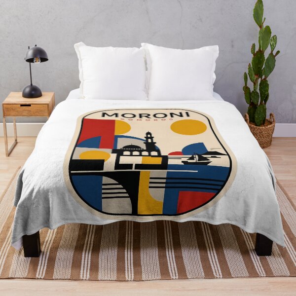 Item preview, Vintage Moroni Comoros Geometric Travel Cityscape designed and sold by k3rstman1.