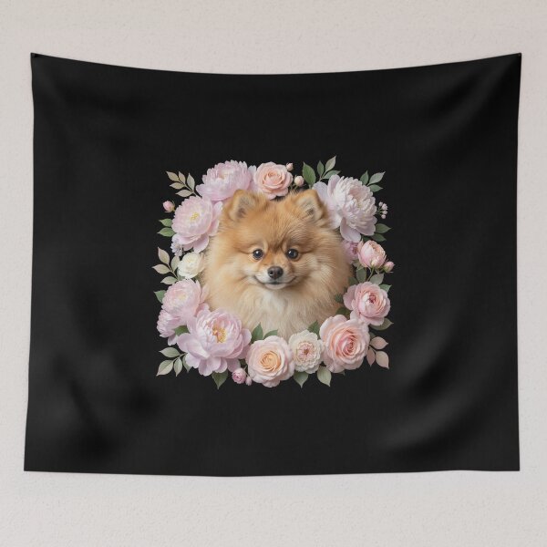 Item preview, Pomeranian | Floral Frame designed and sold by JanjjaSoulInk.