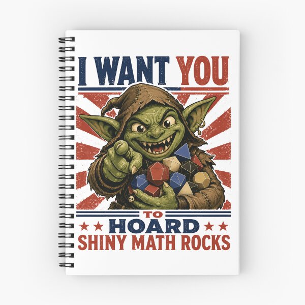 Item preview, Hoard Shiny Math Rocks Cute Dice Goblin Parody designed and sold by Fenay Designs.