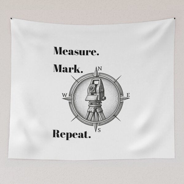 Item preview, Measure. Mark. Repeat. Gift Idea For Land Surveyors designed and sold by Glitch-Cult.