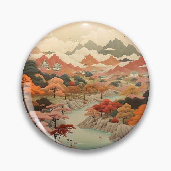 Item preview, Traditional Japanese Illustration - Autumn Day in a Japanese Village designed and sold by DaisukiTokyo.