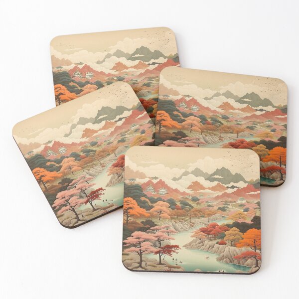 Item preview, Traditional Japanese Illustration - Autumn Day in a Japanese Village designed and sold by DaisukiTokyo.