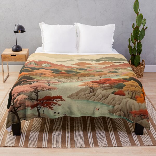 Item preview, Traditional Japanese Illustration - Autumn Day in a Japanese Village designed and sold by DaisukiTokyo.