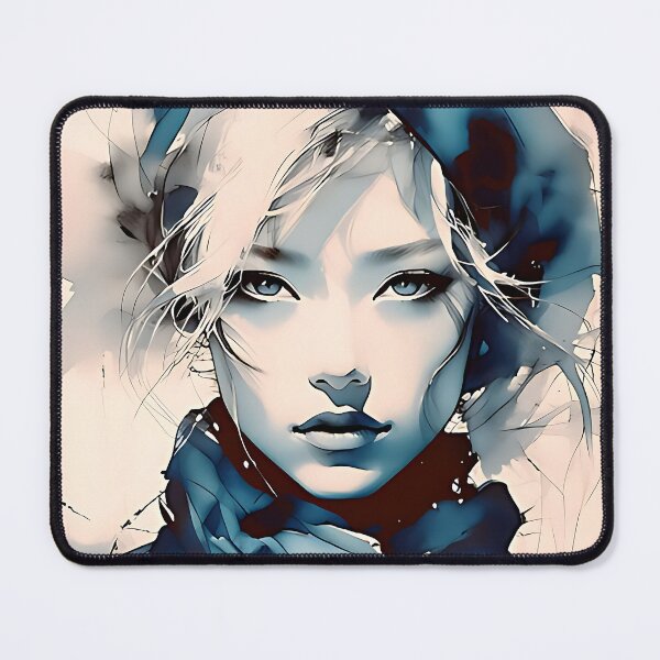 Item preview, Blue Watercolor Fashion Portrait designed and sold by ToxicInkArt.