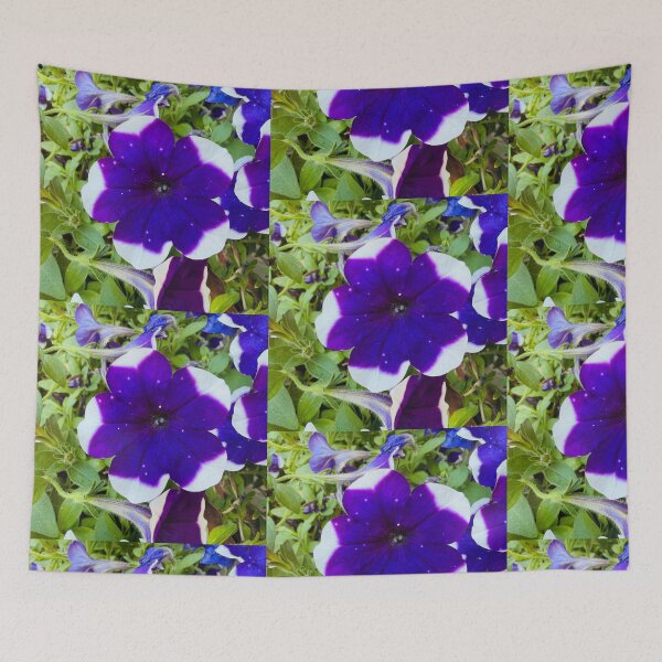 Item preview, Starry Purple and White Bi-Color Petunia Flower designed and sold by BalkanBloom.