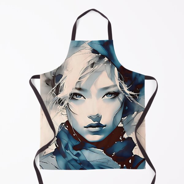 Item preview, Blue Watercolor Fashion Portrait designed and sold by ToxicInkArt.