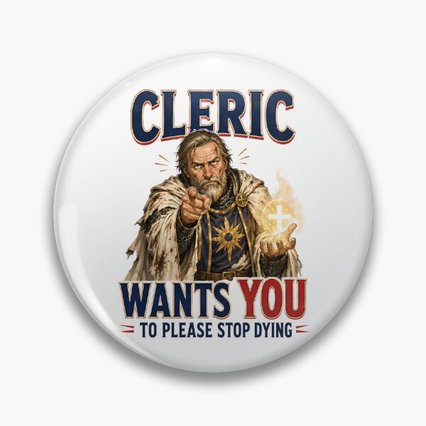 Item preview, Cleric Wants You To Please Stop Dying Graphic designed and sold by Fenay Designs.