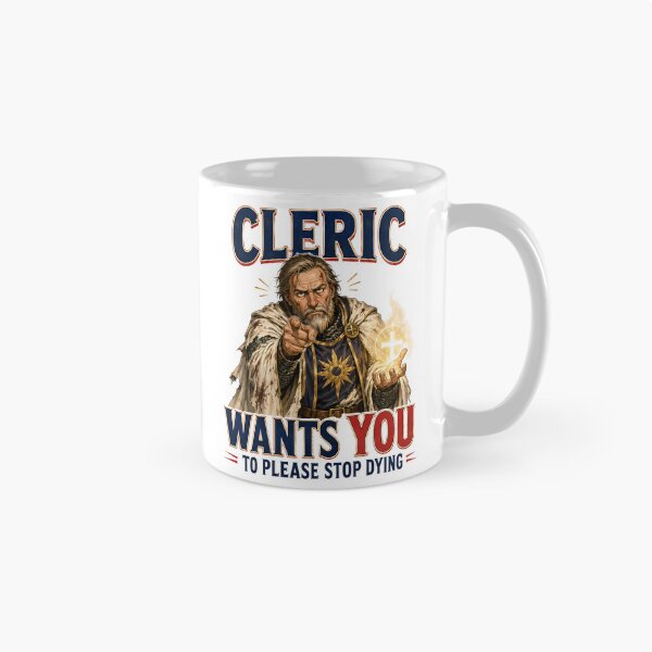 Item preview, Cleric Wants You To Please Stop Dying Graphic designed and sold by Fenay Designs.