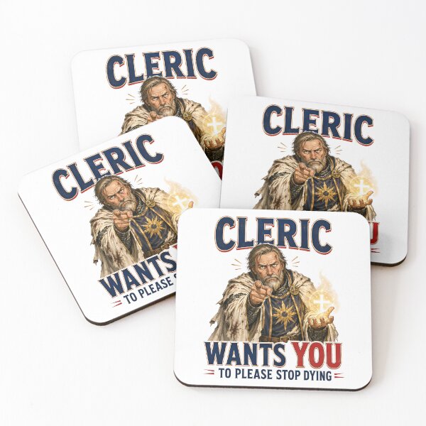Item preview, Cleric Wants You To Please Stop Dying Graphic designed and sold by Fenay Designs.