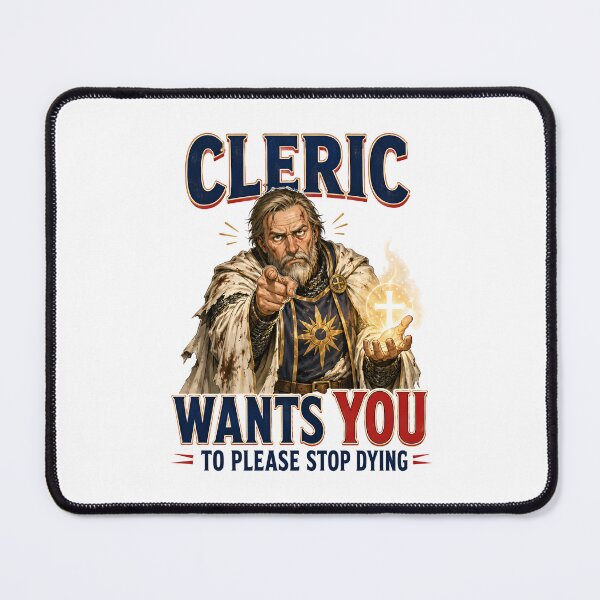 Item preview, Cleric Wants You To Please Stop Dying Graphic designed and sold by Fenay Designs.