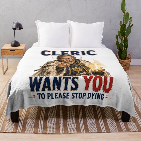 Item preview, Cleric Wants You To Please Stop Dying Graphic designed and sold by Fenay Designs.